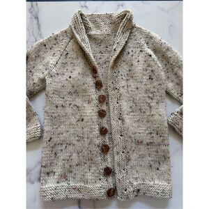 Kids oatmeal button up grandpa vintage knit unisex cardigan sweater academia